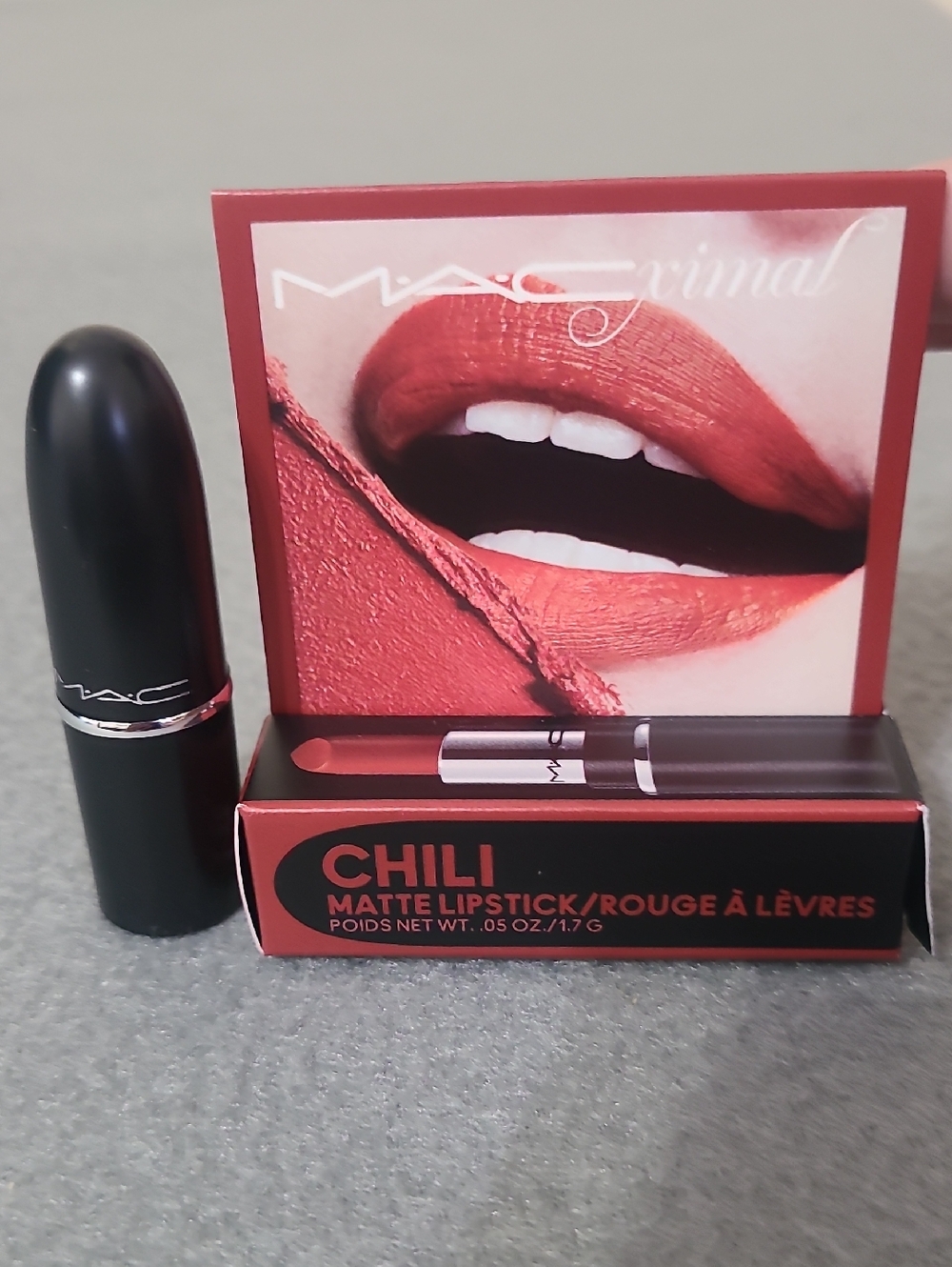 MAC Macximal Matte Lipstick (602 Chili) 0.05oz/1.7g Mini NEW IN‎ BOX